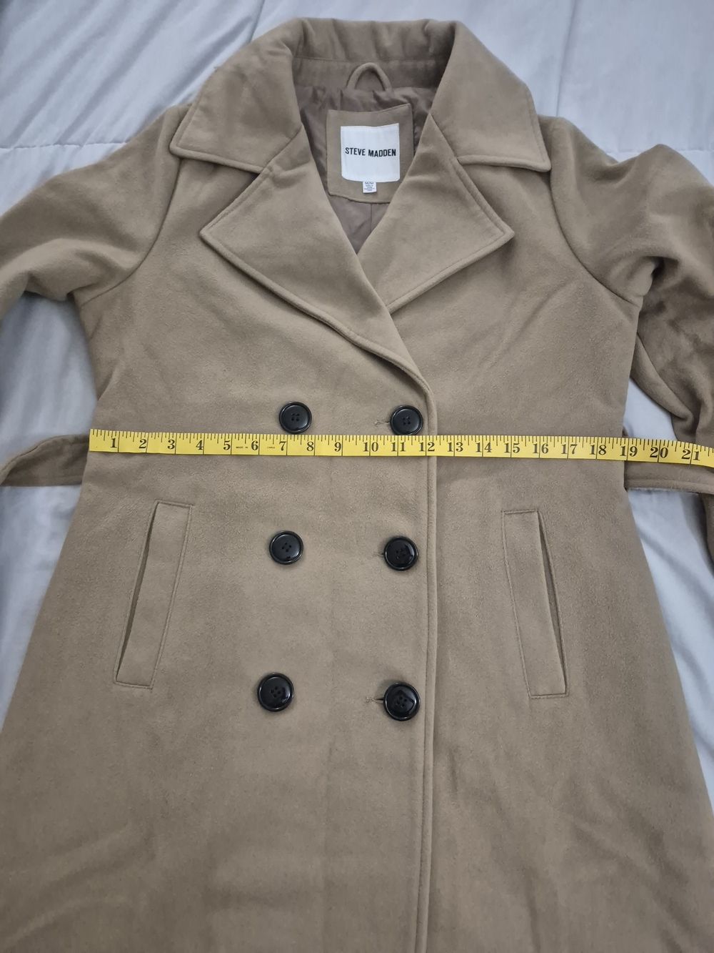 Steve Madden Double Breasted Coat - Picture 7 of 11